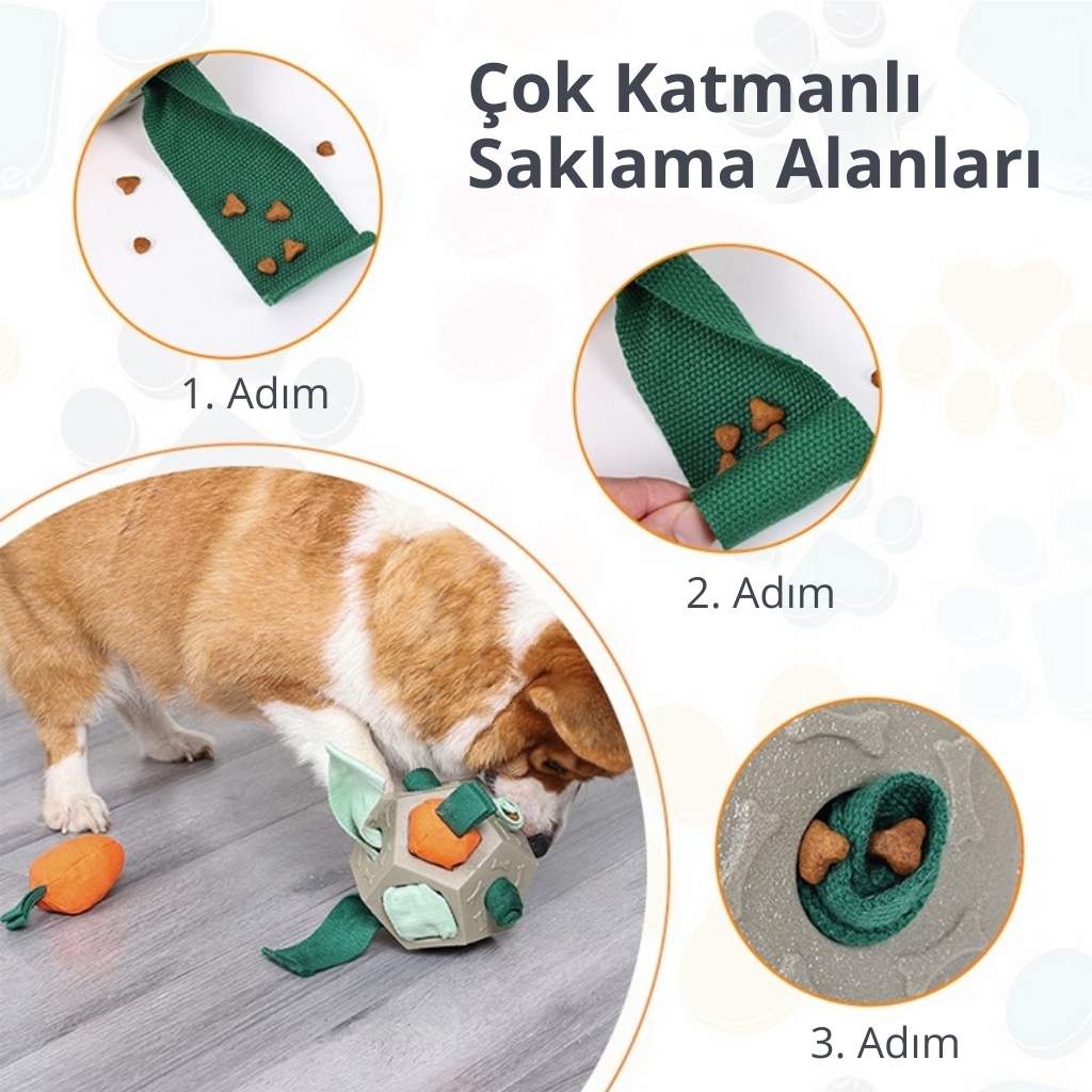 köpek mama saklama oyuncağı